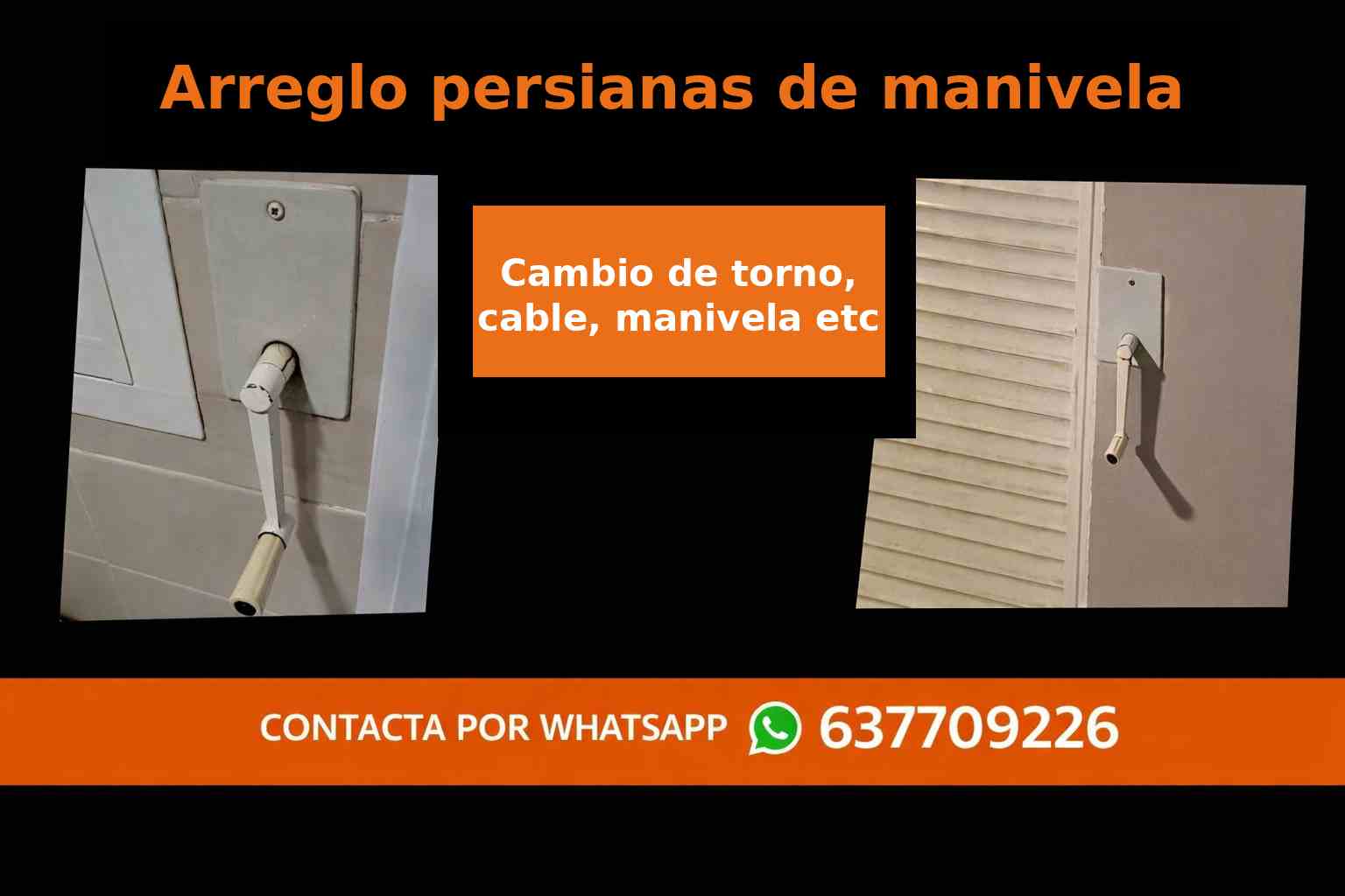 Reparar persianas de manivela La Eliana