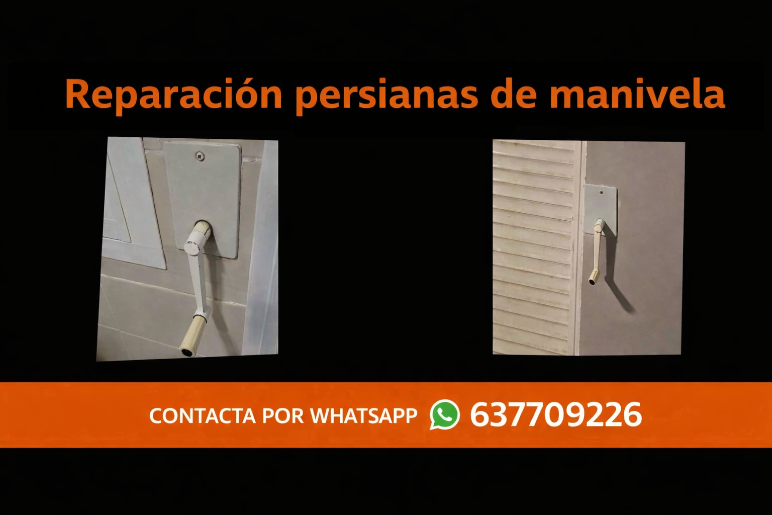 Arreglo persianas de manivela Arreglo persianas de manivela