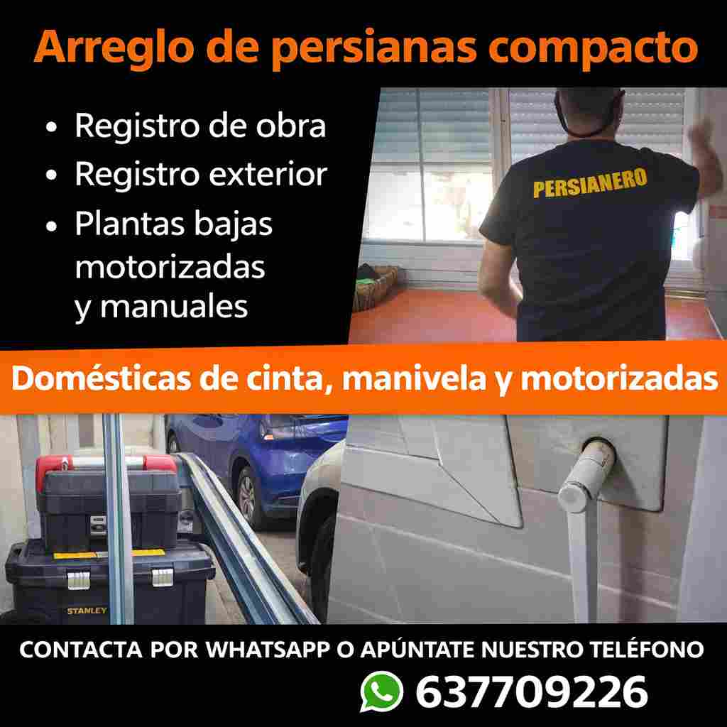 arreglo persianas de manivela